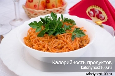 Калорийность моркови по-корейски 