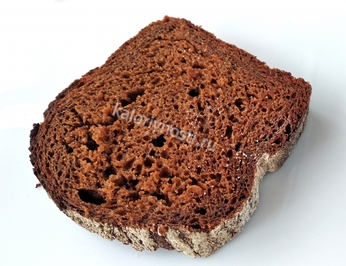 Сколько калорий в кусочке черного хлеба