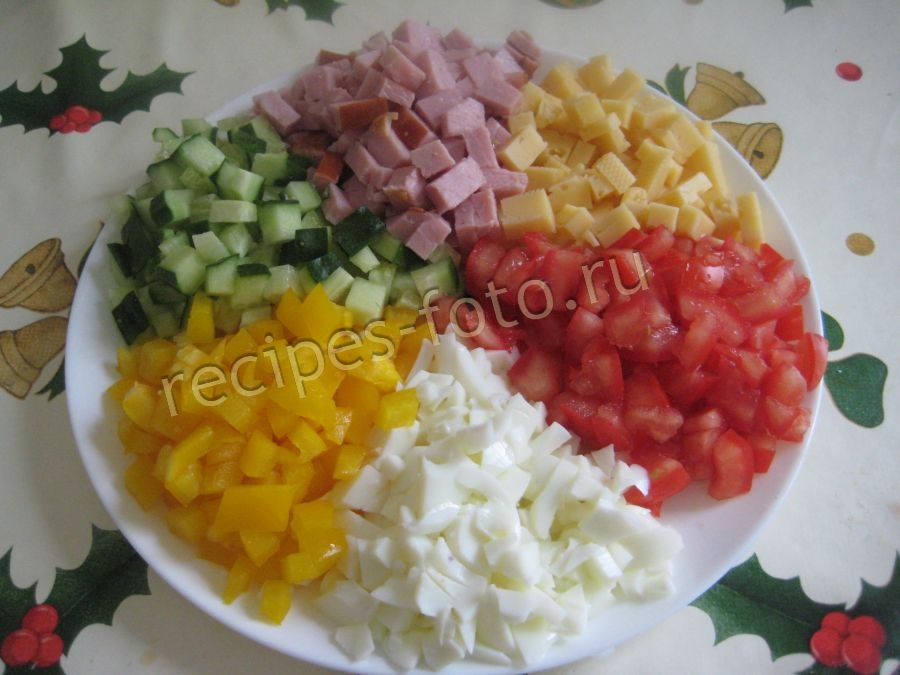 Салат радуга с картошкой фри рецепт с фото пошагово