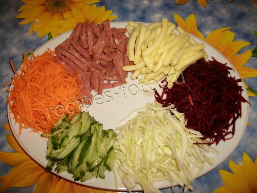 Салат «Козел в огороде» – пошаговый рецепт приготовления с фото